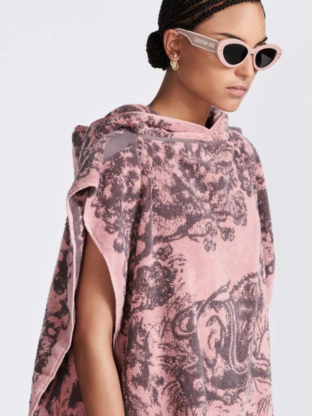 Christian Dior Toile de Jouy Sauvage Hooded Poncho One Size NWT - Picture 2 of 5